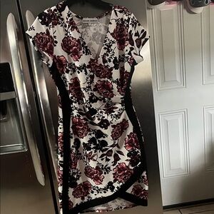 Almost Famous Black and Red Floral Mini Dress
